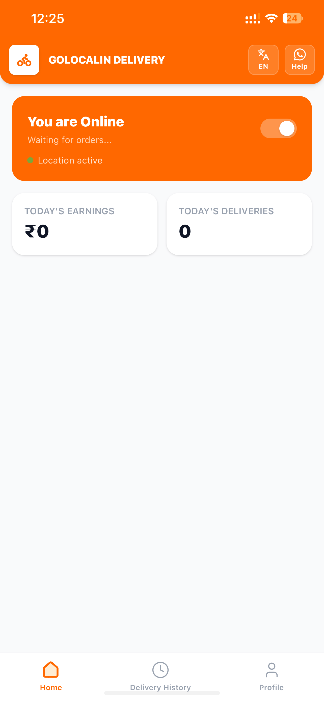 GoLocalIn Delivery Orders
