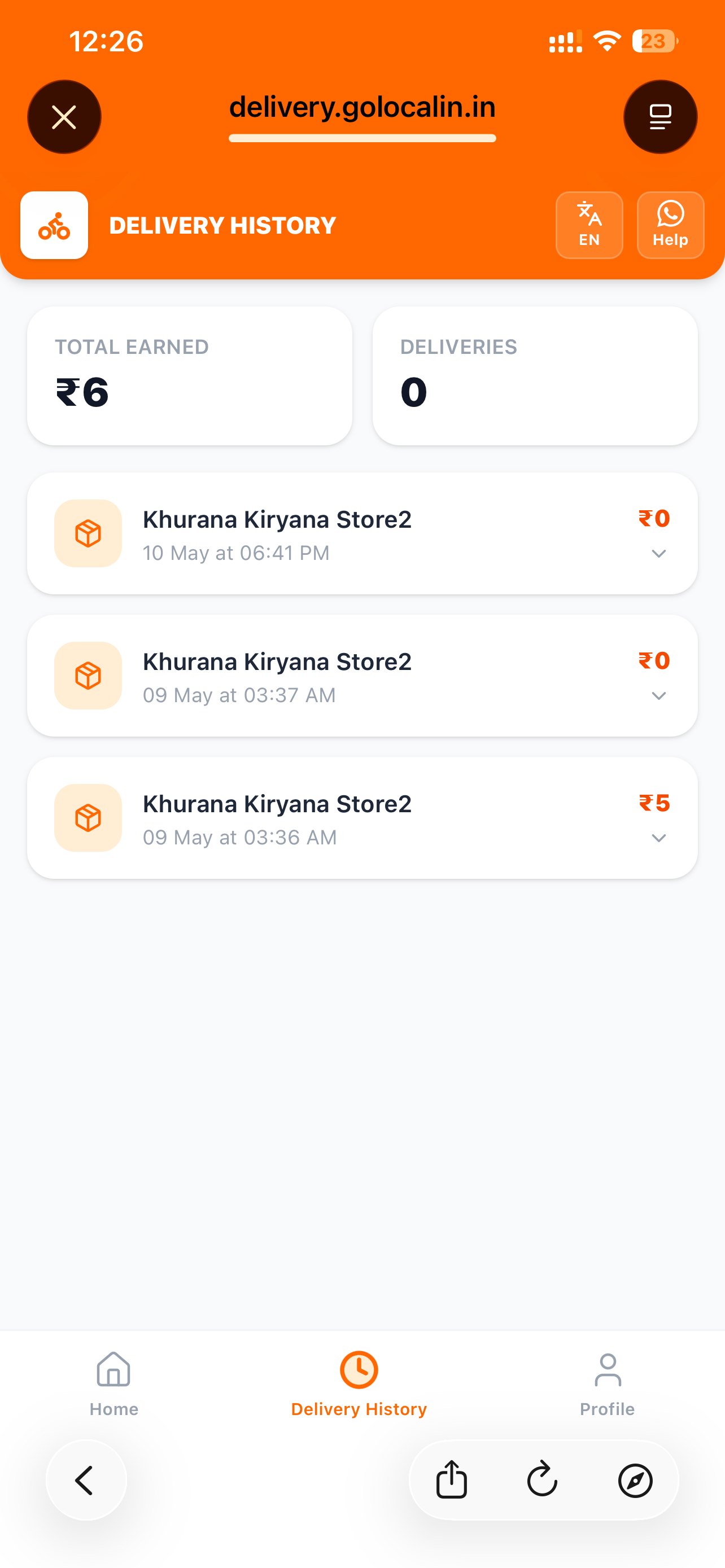 GoLocalIn Delivery Home